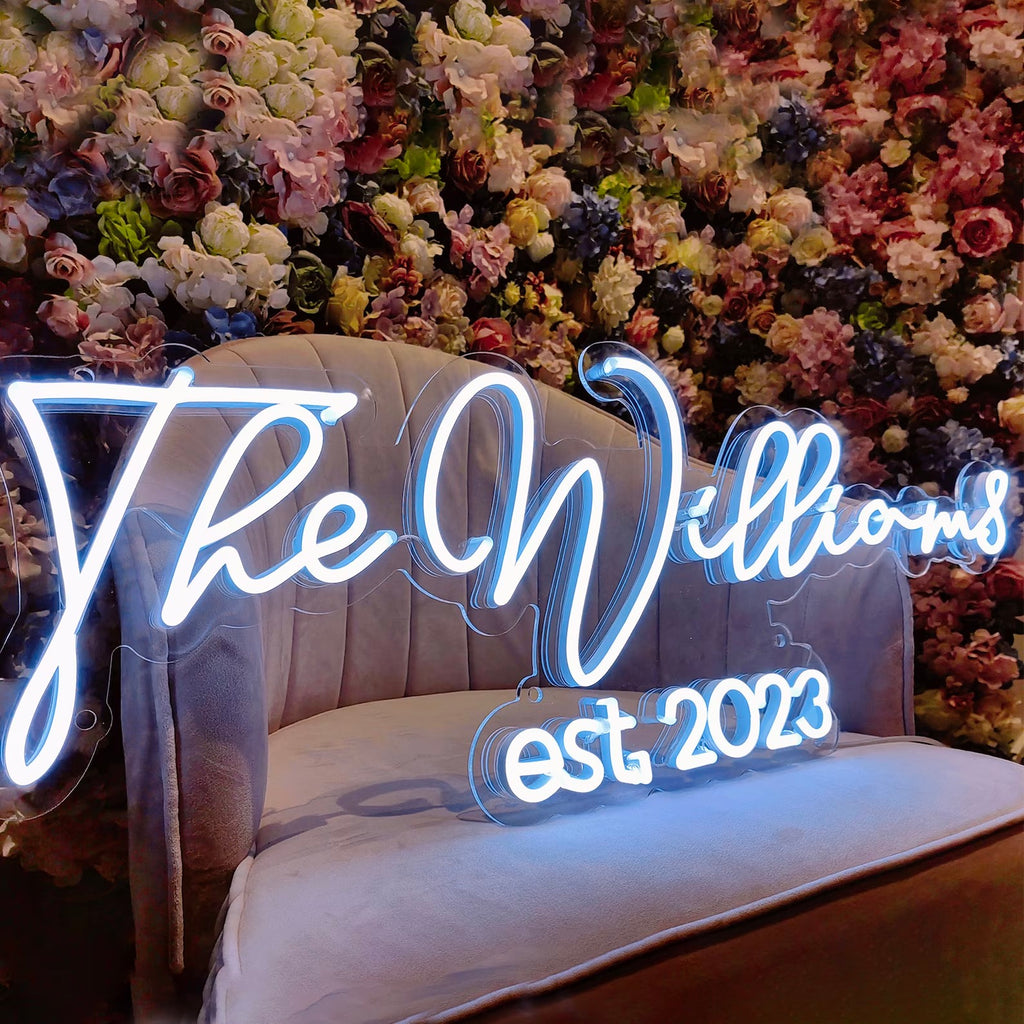 The Name Neon Sign for Wedding