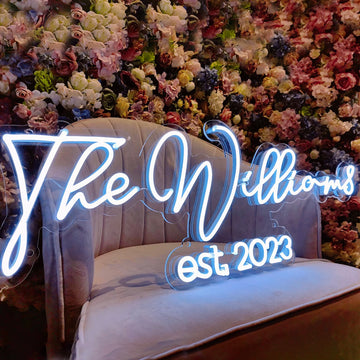 The Name Neon Sign for Wedding