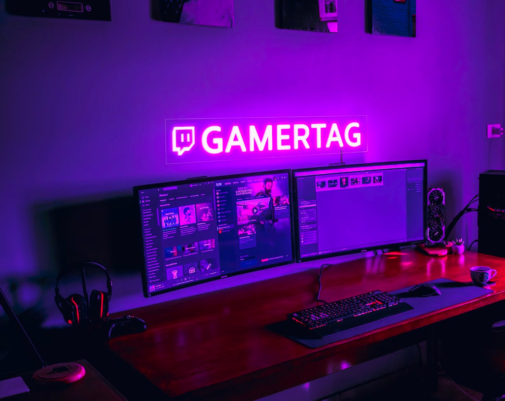 Twitch Gamertag Neon Sign