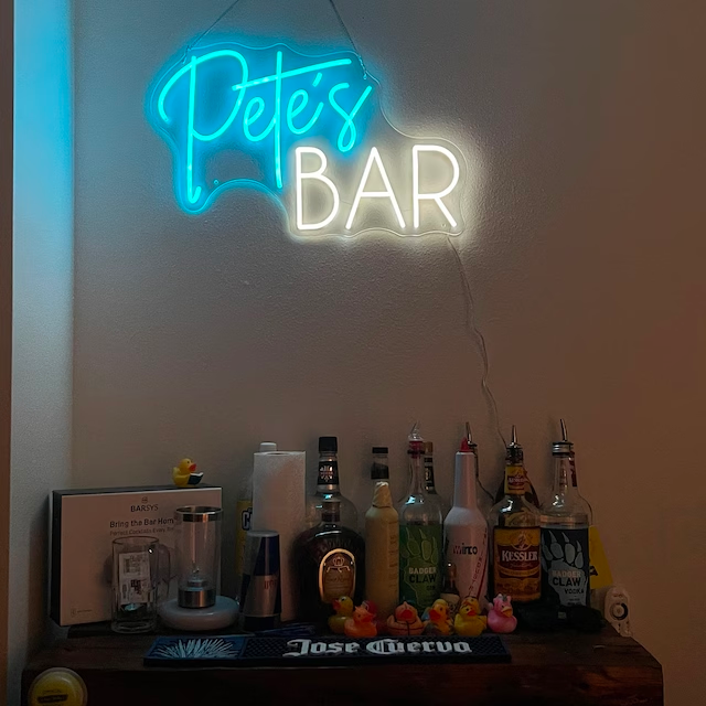 Bar Sign blue and cool white