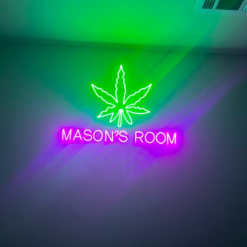 Custom Weed Neon Sign with text