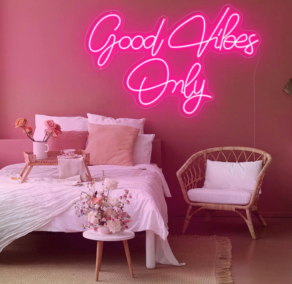 Good Vibes Only Neon Sign Pink