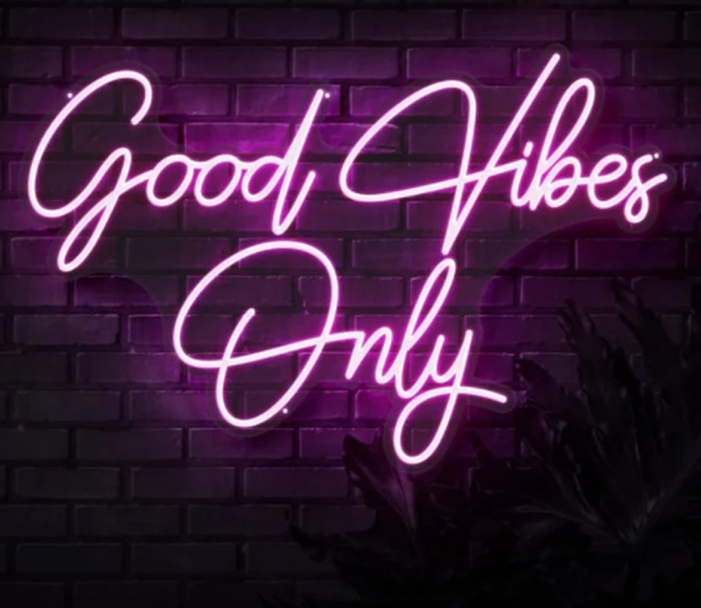 Good Vibes Only Neon Sign Two Lines