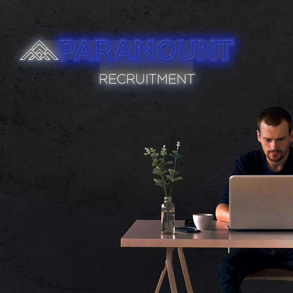 Recruitment business neon sign